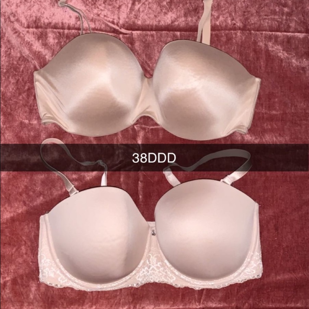 38DDD Bras - 2 Nude bras Torrid & Victoria Secret